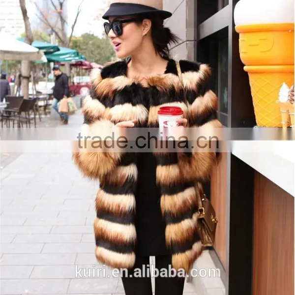 Women Winter Faux Fox Fur Overcoats Hot Sale Fashion Lady Fake Fur Coats photo-2