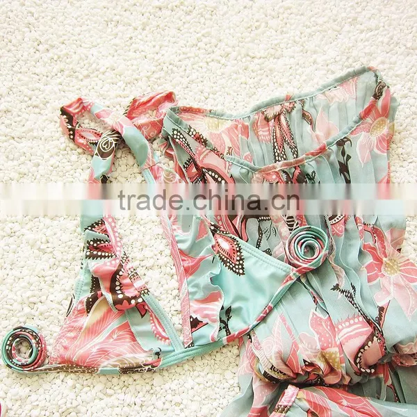 S31348W Wholesale Beautiful Printed Kids Swimwear for Girls photo-2