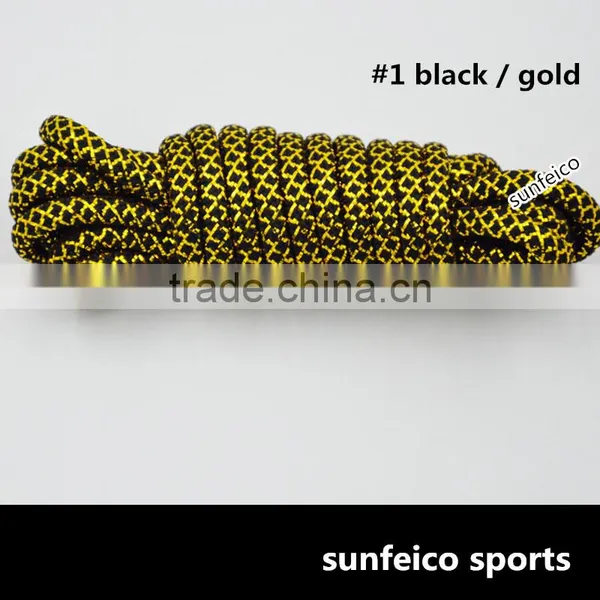 2016 Bulk Sale Custom Round Rope Glitter Shoelace~Glitter Yeezy Logo Tip Lace~Custom Colorful Sports Metallic Glitter Rope Laces photo-5