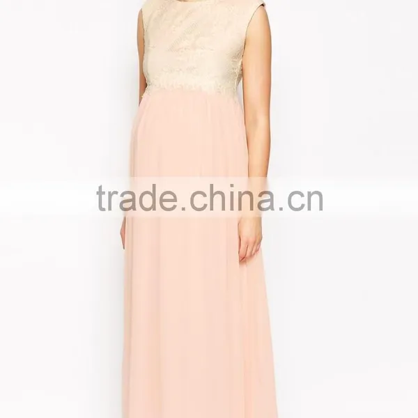 Fully Lined Little Mistress Chiffon Maxi Dress for Maternity Dress 2015 photo-4
