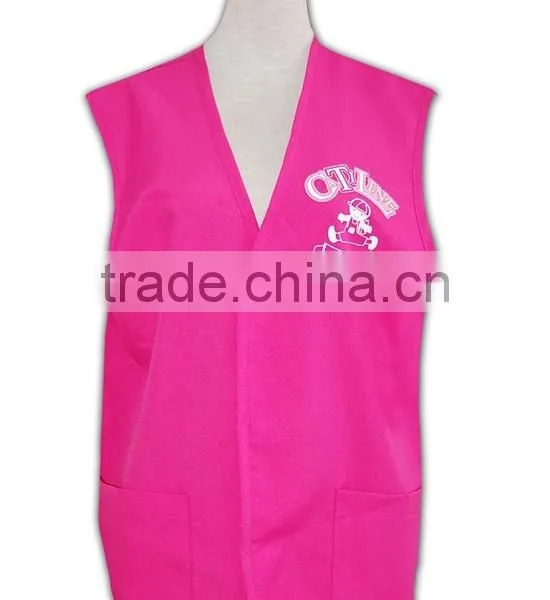 China Manufactory High Quality Vivid Color Unisex Tailored Front Open Vest photo-2