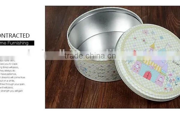 REDHILL Shallow Round Tin Cans Small Round Metal Container Tin photo-4