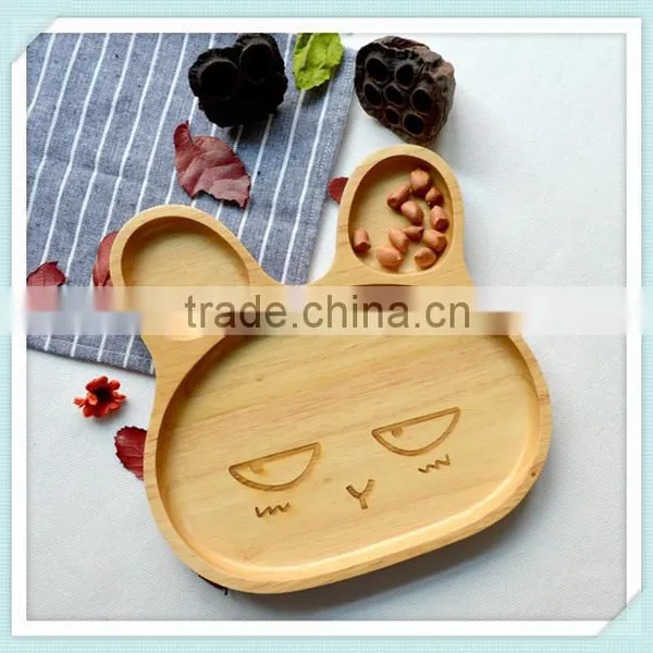 Child Plate Divided Tray Baby Cartoon Rabbit Appetizer Platter photo-3