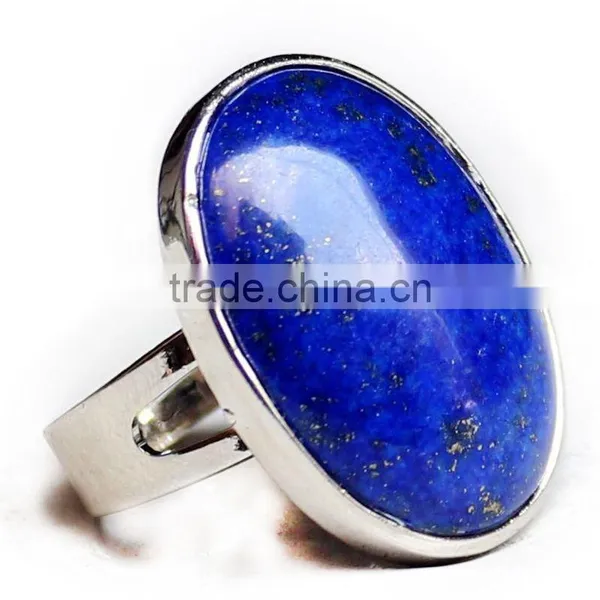 Crystal Natural Stone Tiger Eye Egg Oval Pendant Ring photo-2