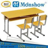 Wholesale Double School Desk And Chair, PLYWOOD Board Desk And Chair Set