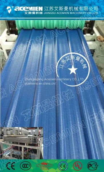 Plastic Glazed Roof PVC Wave Tile Extrusion Line photo-4