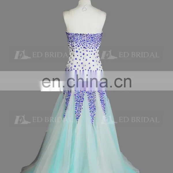 Mermaid Stone Beaded Colorful Real Sample Pictures Full Length Party African Evening Dresses photo-6