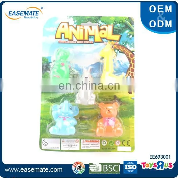 The Plastic Animal Toys 5pcs PVC Free Soft Animal Toys Set
