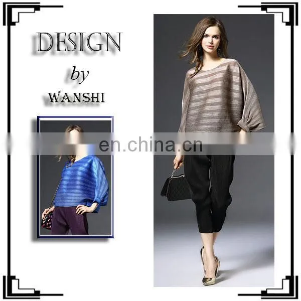 Pleats Clothes Wholesale Clothing Women Top Pleats Blouse