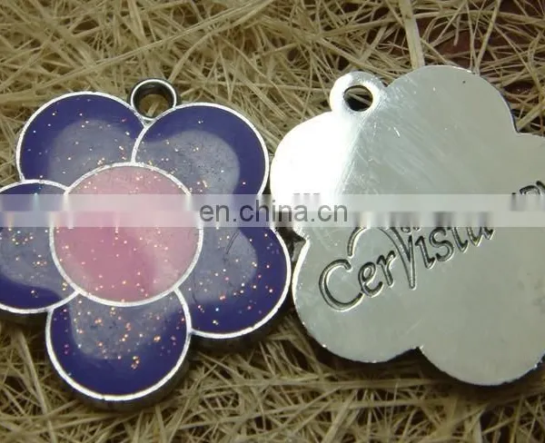 Custom Design Metal Keychains With Epoxy Flower Shape photo-5