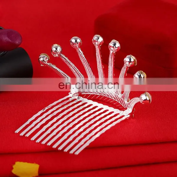 Prom Wedding Flower Girl Baby Kids AB Rhinestone Silver Tiara Crown Hair Comb photo-2