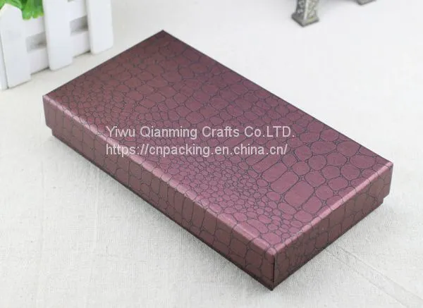 Leather Print Short Style Purse Zero Wallet Box Special Paper Cover Box Gifts Paper Package Hard Box photo-3