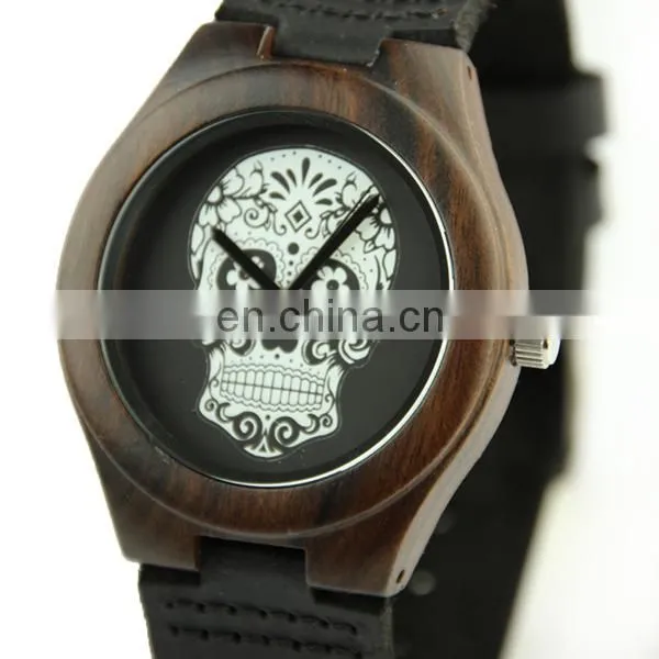 Latest Japanese Movement Wood Watch Mens Watch Skull Watch photo-3