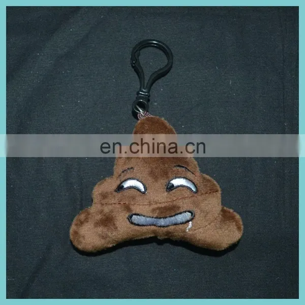 New Developed 6 Designs of Plush Poo Emoji Carabiner Keychain photo-2