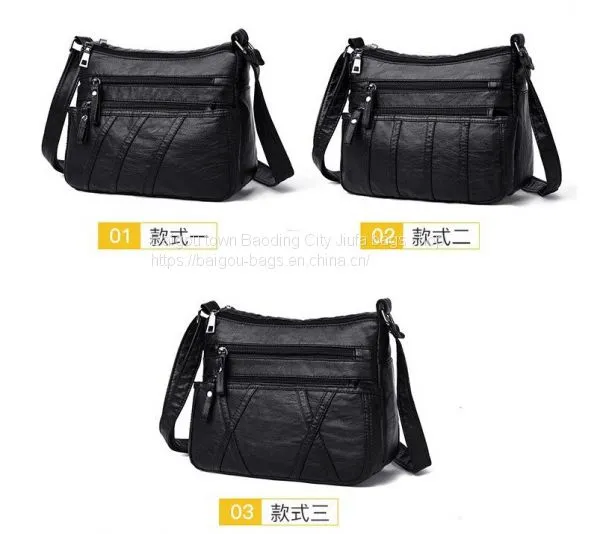 2019 Stonewash Handbag Wash Lady Bag Black Lady Sling Bag photo-4