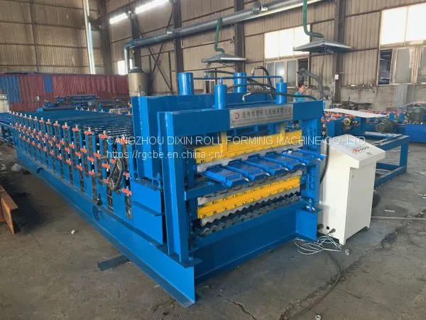 Three Layers Galvanized Color Steel Sheet Roll Forming Machine photo-5