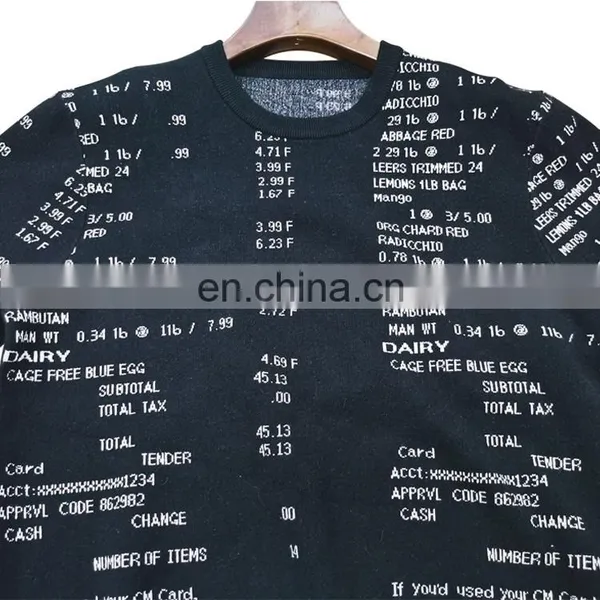 DiZNEW Wholesale Cotton Jacquard Knitted Pullover Sweater Men photo-4