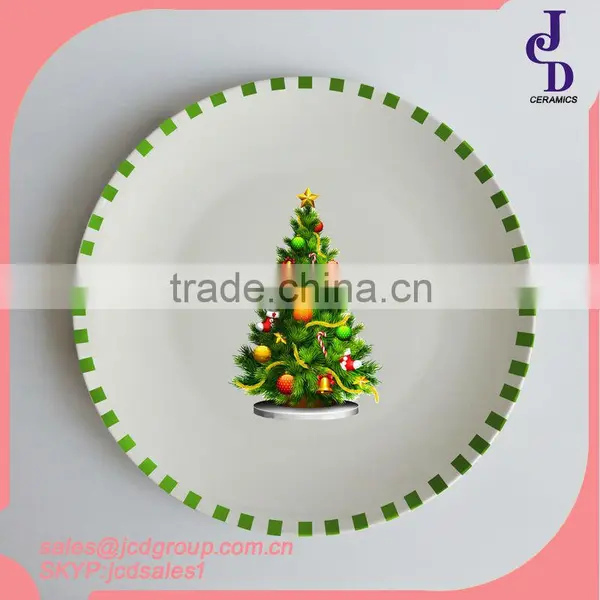 New Design Porcelain Dinnerware Plate for Christmas Day