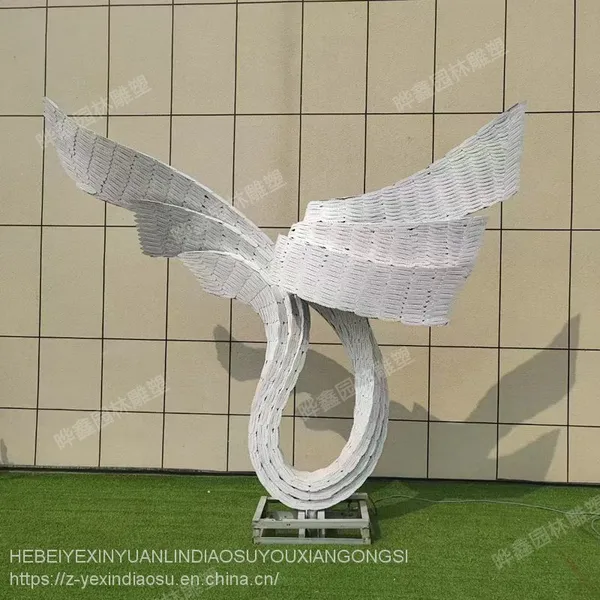Stainless Steel Sculpture Stainless Steel Wings Sculpture Park Square Landscape Sculpture Supports Customization