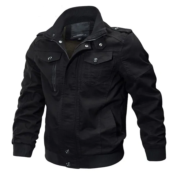 Denim Fashion Color Casual Sports Windproof Men's Long Sleeves Loose Jacket photo-5