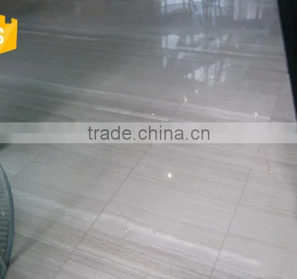 Chinese Natural Design Polished Grey Wood Grain Floor Marble Tiles photo-2