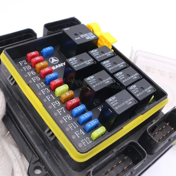 Original SANY SY75C Fuse Box Sany Excavator Electrical Panel & Relay Assembly photo-6