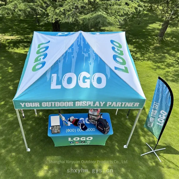 Customizable Billboard Logo Outdoor Promotion Booth Tent, Semi-automatic and Quick-to-set-up Pop-up Tent photo-2