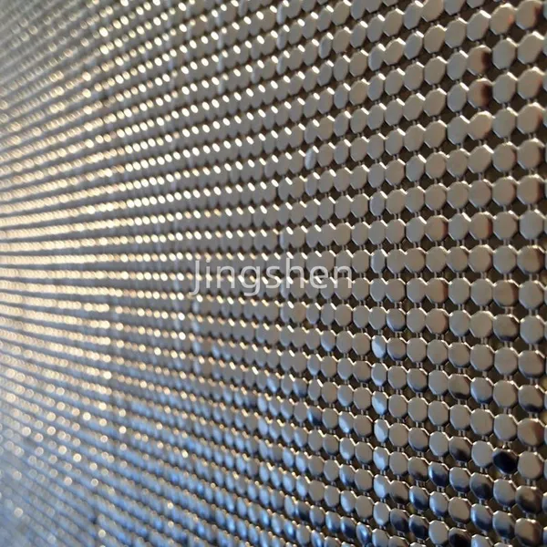 Flexible Plain-weave Aluminum Mesh Curtain Fabric, Woven Glittery Metallic Fabric Curtains photo-1