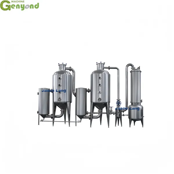 Vacuum Single Effect /three Effect Falling Film Evaporator for Milk Juice Jam Food Falling Film Concentration Evaporator photo-3
