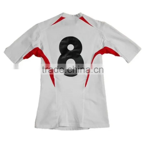 High Quality Sublimation Stretch Red White Rugby Jersey photo-2