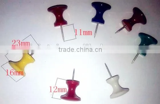 Wholesale High Quality 23mm Plastic Clear Square Head Thumb Tack photo-6