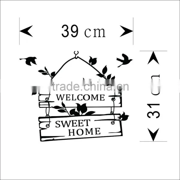 Welcome Sweet Home Decoration Wall Decals ZYVA-8253-NA Decorative Removable Vinyl Wall Stickers for Home photo-4