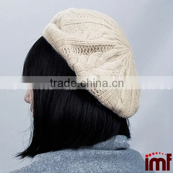Solid Cashmere Beret,100% Pure Cashmere Beret, Cashmere Hat photo-2