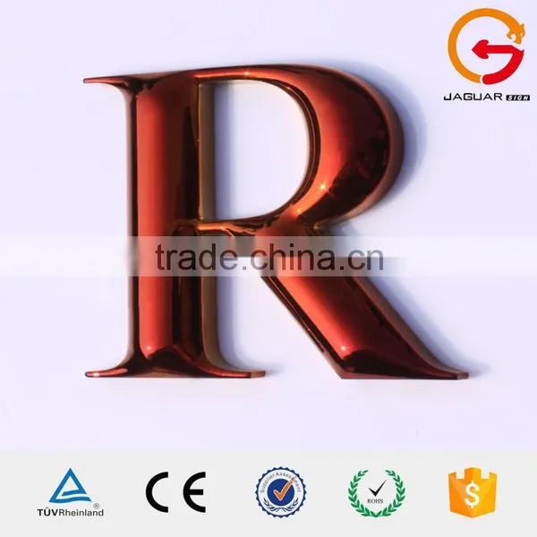 Metal Effect 3d Round Chrome Acrylic Alphabet Letters and Numbers photo-5