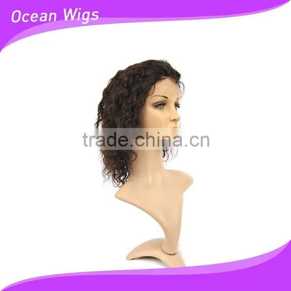 Human Hair Front Lace Wig, Deep Wave,10", Natural Color photo-3