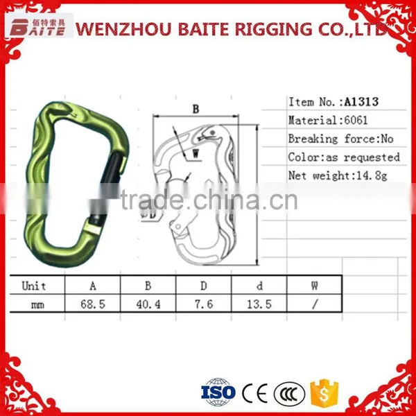 Snake Embossed Handbag Aluminum Snap Hook ,No Tensile Strength Carabiner Bit Aluminum Snap Hook, Green Aluminum Hook photo-2