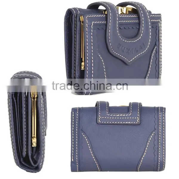 2015 New Design Promotion Pretty Leather Women Short Purse Shenzhen Wallet photo-2