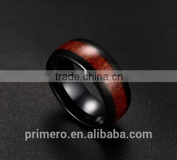 Man's Tungsten Carbide Wedding Rings Top Quality Engagement Wood Desig photo-4