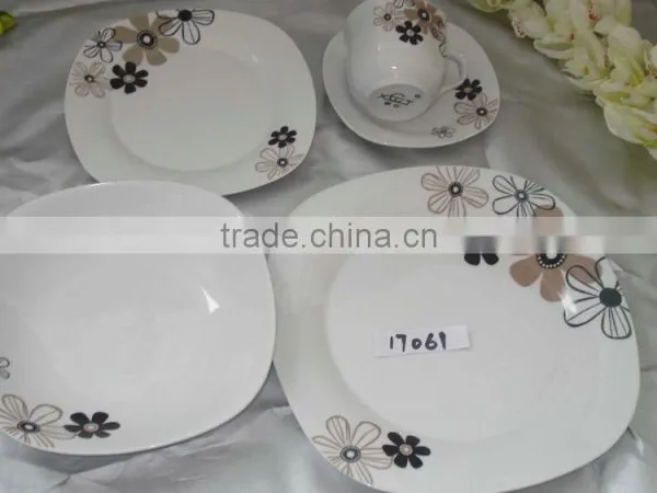 30pcs Full Decal Glazed Plated Tableware Set photo-5