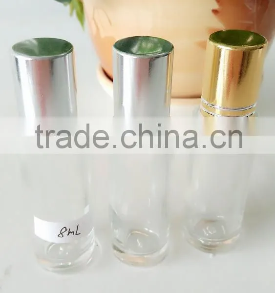 8ml Tube Glass Roll on Essential Oil Bottles With Aluminum Cap