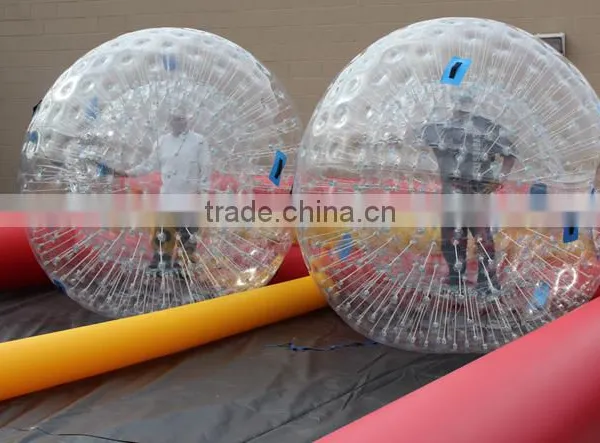 Dual Lane Human Hamster Ball Inflatable Race Track Challenge for Sale photo-2