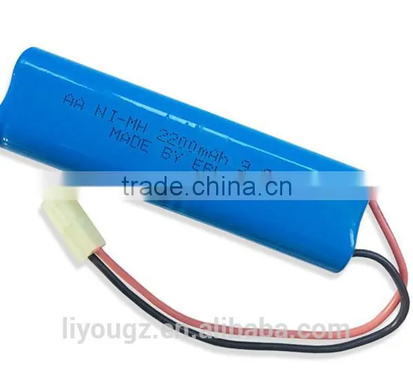 AA 9.6V 2200mAh Ni-MH Rechargeable Battery