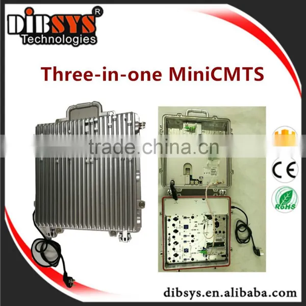 DIBSYS 3 in 1 DOCSIS3.0/2.0 catv optical node Cmts connected with docsis 3.0 cable modem CISCO DPC3825