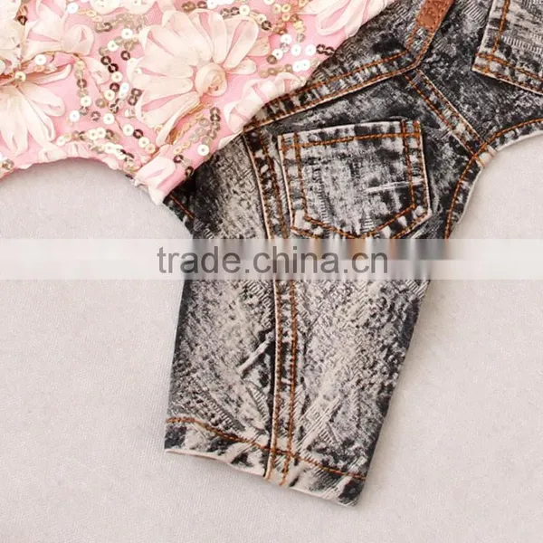 Sequins Yarn Washing Water Cowboy Denim Cloth Dog Four-legs Clothes photo-3