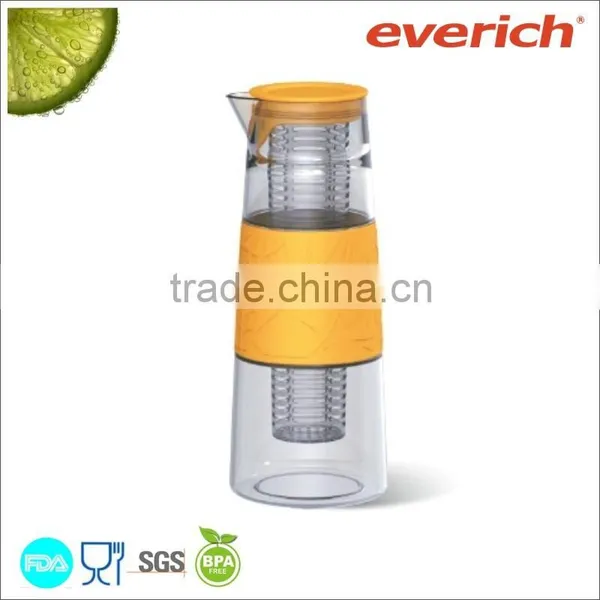 1L Wholesale Fruit Infusion Glass Pitcher With Grip Quality Choice photo-2