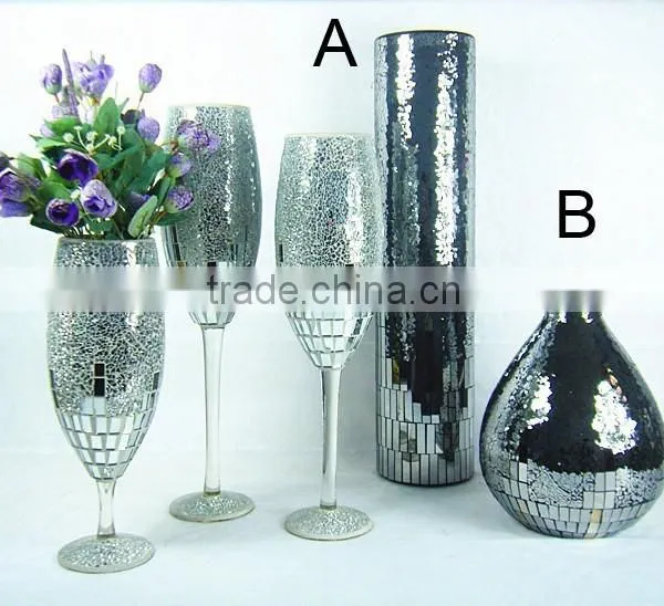 Glass Vases Wholesale Cheap With Mosaic