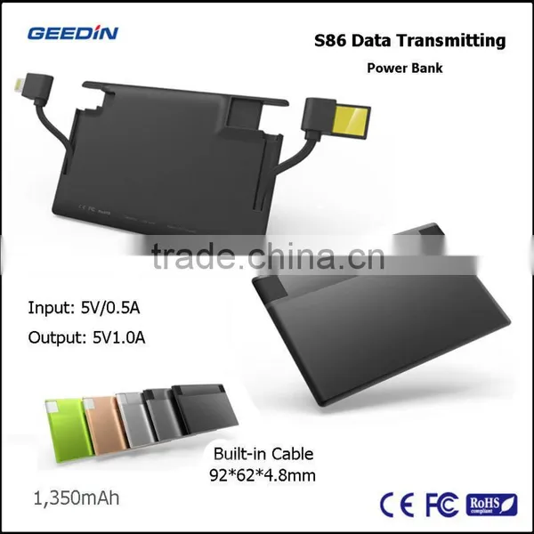 Portable Charger Ultra Slim Power Bank 1500mah Credit Card-sized Battery Pack photo-3