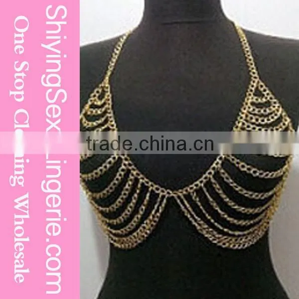 Elegant Multi-layer Silver Tassel Bikini Women Body Chain photo-3