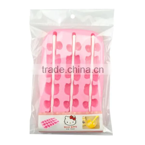 100% Food Grade FDA Free Personalized Custom Hello Kitty Shape Silicone Popsicle Mold photo-5