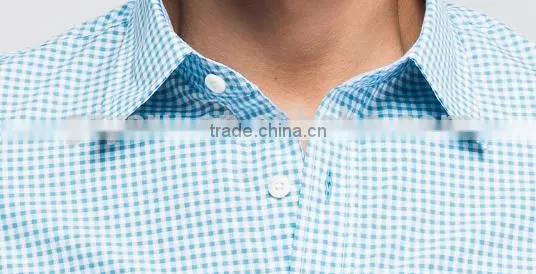 Men's Casual Business Korea European Cotton Plaid Shirt photo-3